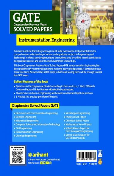 GATE Chapterwise Previous Years Solved Papers (2023-2000) Instrumentation Engineering