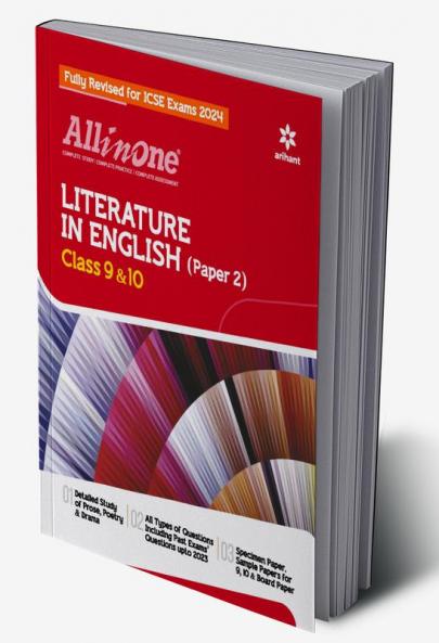 All In One Class 9th and 10th Literature in English (Paper 2) for ICSE Exam 2024