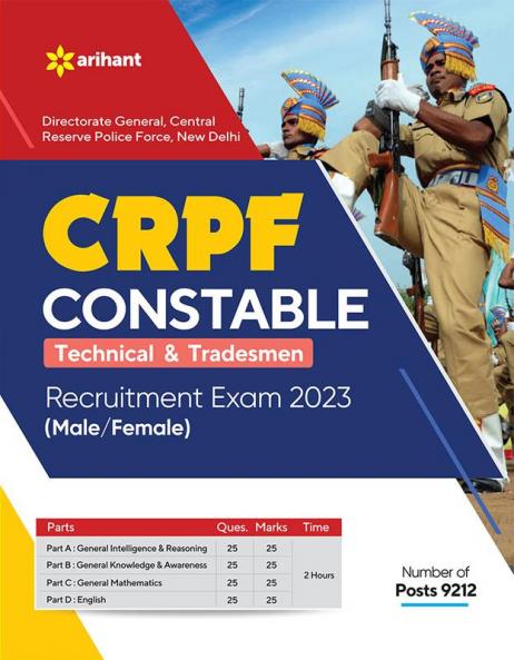 CRPF Constable Technical & Tradesmen Recruitment Exam 2023 (Male/Female)