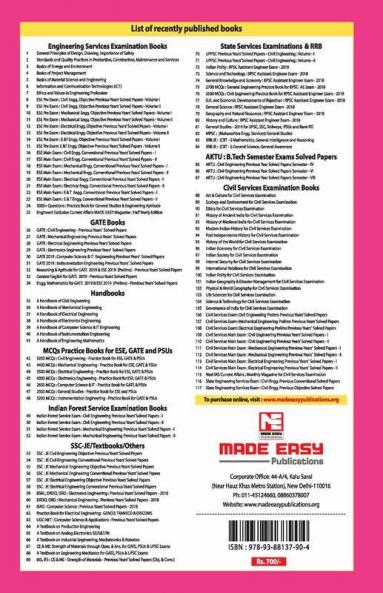 State Engineering Services Exams Previous Years Conventional Solved Papers : CE