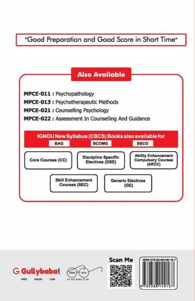 MPCE-021 Counselling Psychology Notes - 2018