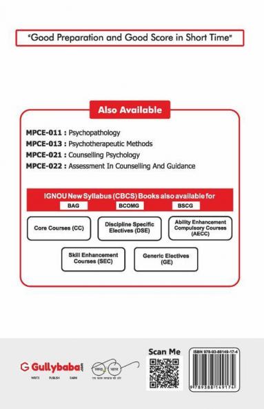 MPCE-022 Assessment In Counselling And Guidance Notes - 2018
