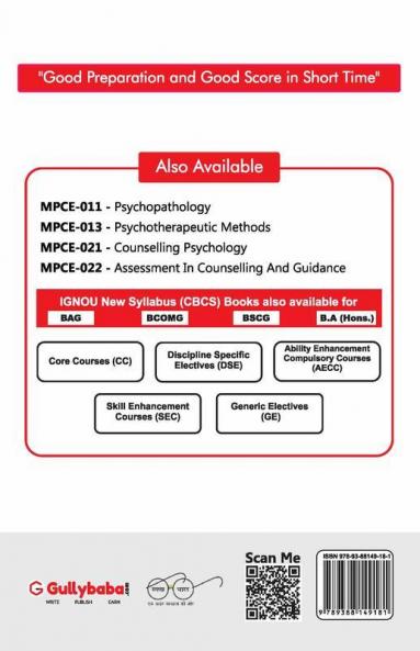 MPCE-011 Psychopathology Notes - 2018