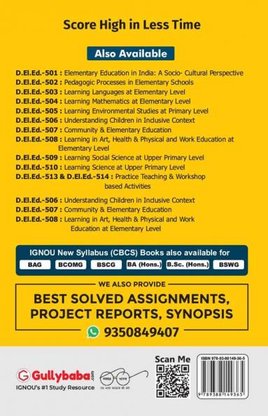 D.El.Ed.-506 - Understanding Children in Inclusive Context