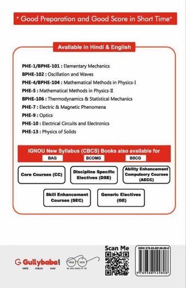 BPHE-106 Thermodynamics and Statistical Mechanics