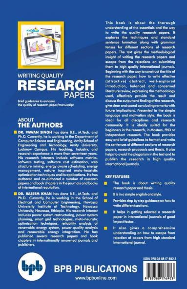 Writing Quality Research Papers