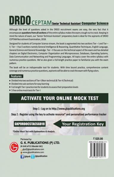 DRDO CEPTAM Senior Technical Assistant Tier I & II - Computer Science