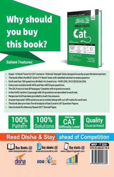 Super 10 Mock Tests for CAT