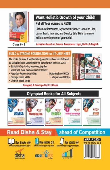 30 Mock Test Series for Olympiads Class 8 Science Mathematics English Logical Reasoning GK & Cyber 2nd Edition