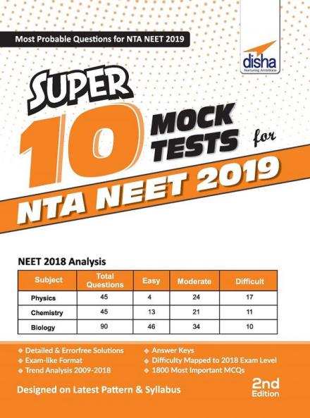 Super 10 Mock Tests for NTA NEET 2019 - 2nd Edition