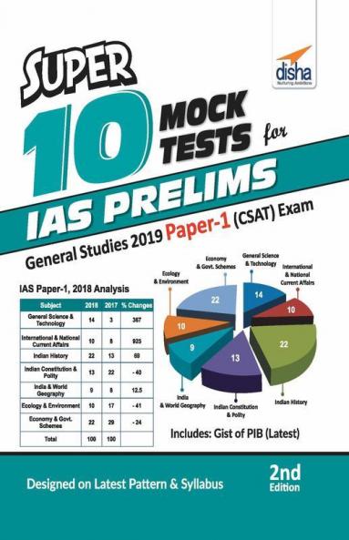 Super 10 Mock Tests for IAS Prelims General Studies 2019 Paper 1 (CSAT) Exam - 2nd Edition