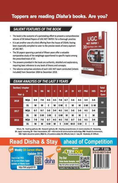UGC NET Paper 1 - 30 Solved Papers (2004 to 2018)