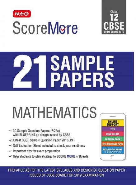 ScoreMore 21 Sample Papers CBSE Boards – Class 12 Mathematics