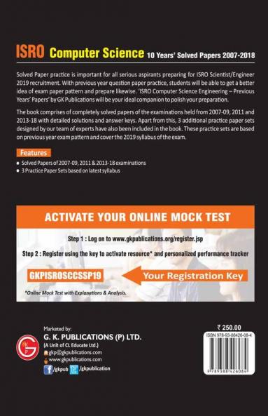 ISRO Computer Science - Previous Years' Solved Papers (2008-2018)