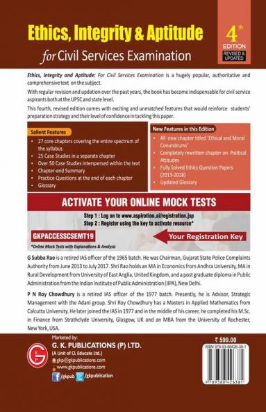 Ethics Integrity & Aptitude : For Civil Services Examination 4e 2019