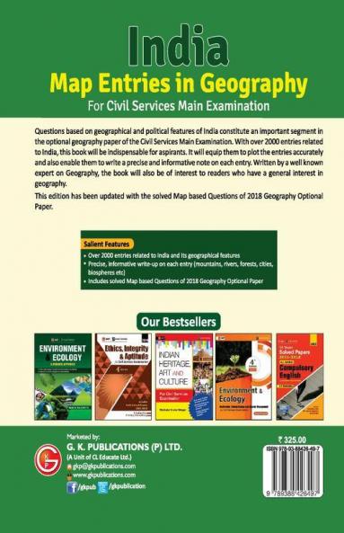 India Map Entries in Geography for Civil Services Main Examination 2019