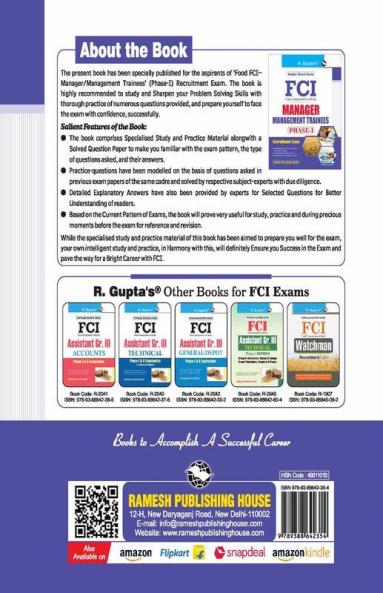 FCI: Manager/Management Trainees (Phase-I) Recruitment Exam Guide