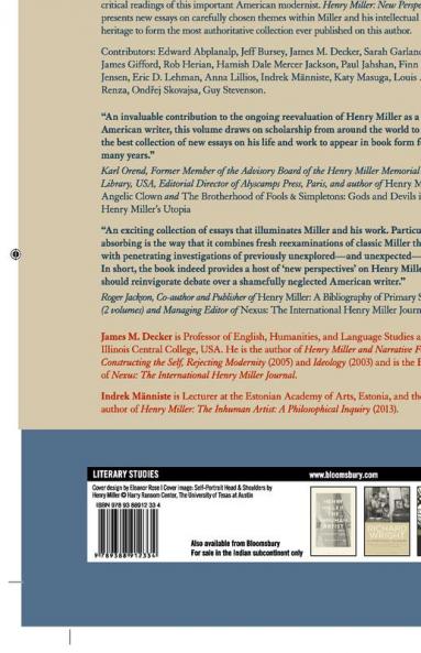 Henry Miller: New Perspectives