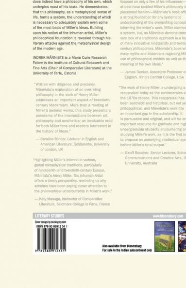 Henry Miller: The Inhuman Artist: A Philosophical Inquiry