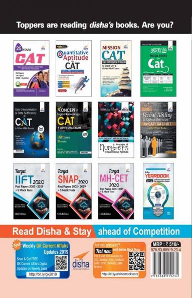 Target XAT 2020 (Past Papers 2005 - 2019 + 5 Mock Tests) 11th Edition