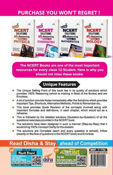 Errorless NCERT Solutions with with 100% Reasoning for Class 12 Chemistry