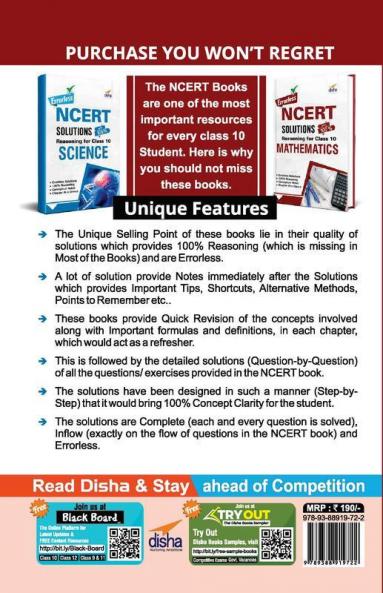 Errorless NCERT Solutions with 100% Reasoning for Class 10 Mathematics