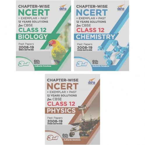 Chapter-wise NCERT + Exemplar + Past 12 Years Solutions for CBSE Class 12 PCB 6th Edition