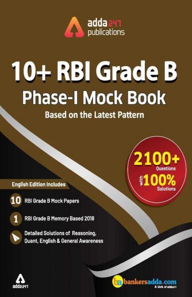 RBI Grade 'B' Phase I Mock Papers Practice Book