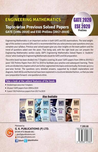 Engineering Mathematics Solved Papers - for GATE 2020 & ESE Prelim 2020