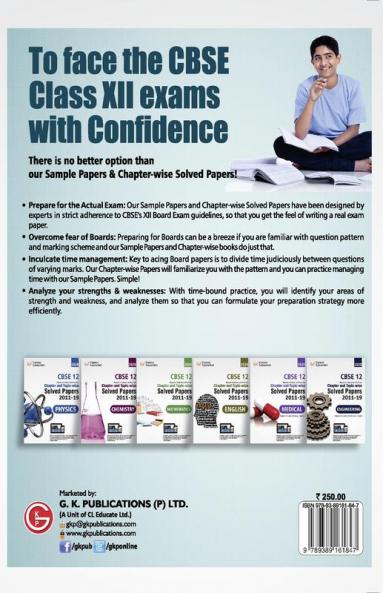 CBSE Class XII 2020 - Biology Chapter and Topic-wise Solved Papers 2011-2019