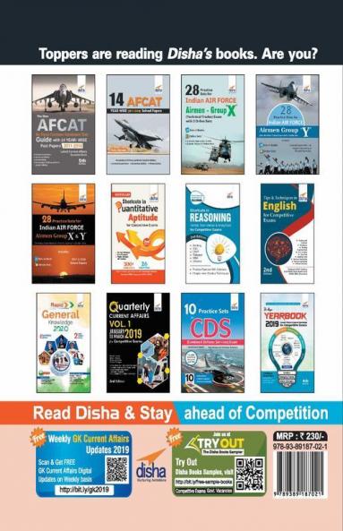 AFCAT Topic-wise Solved Papers (2011 - 19) with 5 Practice Sets 5th Edition