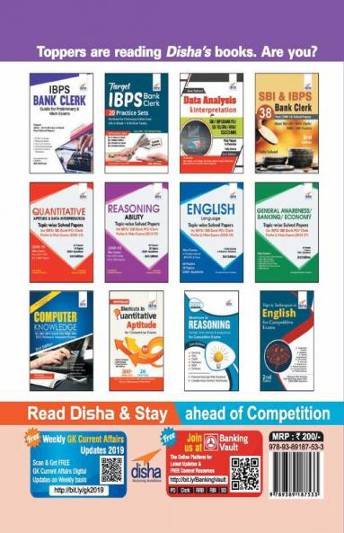 20 Practice Sets for IBPS Bank Clerk 2019 Preliminary Exam - 15 in Book + 5 Online Tests 4th Edition