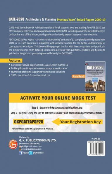 GATE 2020 - Architecture & Planning - Previous Years' Solved Papers 2009-2019 (Revised Edition 2e)