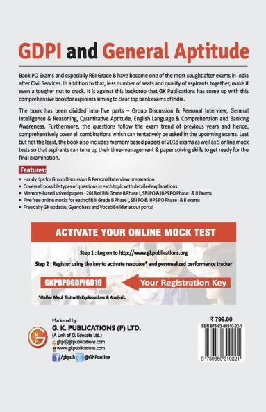 GDPI & General Aptitude for RBI Grade B Ph I SBI PO & IBPS PO