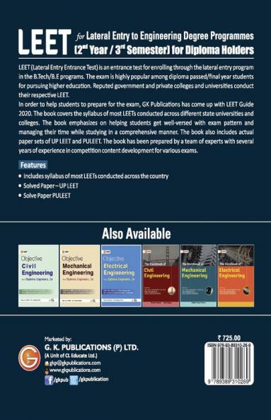 LEET (Lateral Engineering Entrance Test) 2020 - Guide