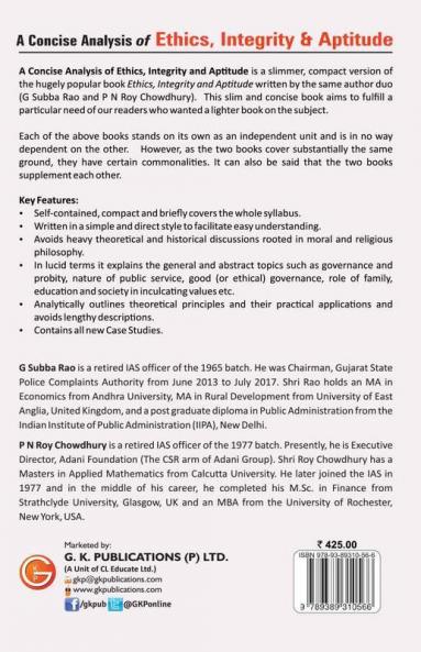 A Concise Analysis of Ethics Integrity and Aptitude