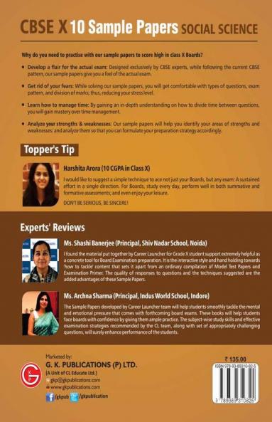 CBSE 2020 : Class X - 10 Sample papers - Social Science