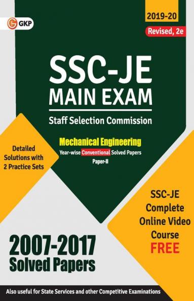 SSC 2020 : Junior Engineer - Mechanical Engineering Paper II - Conventional Solved Papers (2007-2017)
