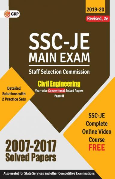 SSC 2020 : Junior Engineer - Civil Engineering Paper II - Conventional Solved Papers (2007-2017)