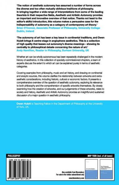 Aesthetic and Artistic Autonomy