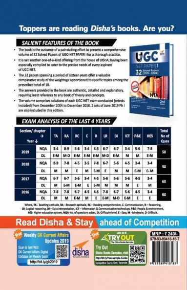 UGC NET Paper 1 - 32 Solved Papers (2019 to 2004) 2nd Edition