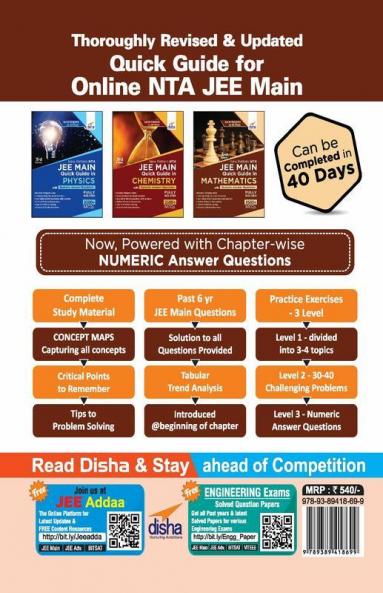 New Pattern NTA JEE Main Quick Guide in Mathematics with Numeric Answer Questions 3rd Edition