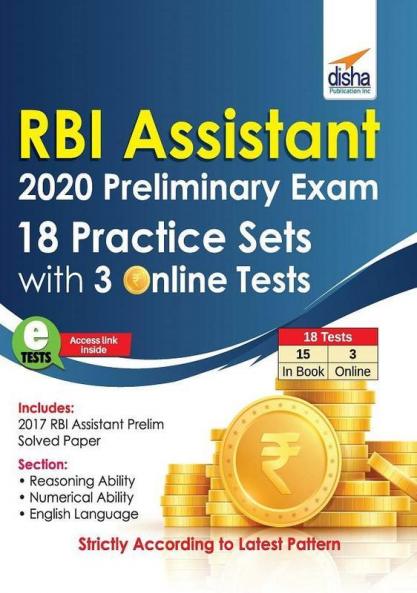 RBI Assistants 2020 Preliminary Exam 18 Practice Sets with 3 Online Tests