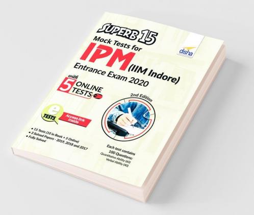 SuperB 15 Mock Tests for IPM (IIM Indore) Entrance Exam 2020 with 5 Online Tests 2nd Edition