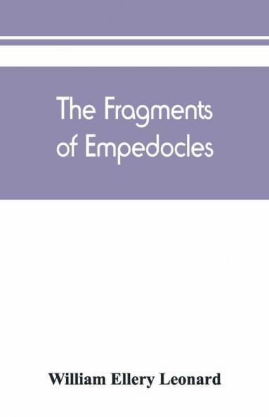 The fragments of Empedocles