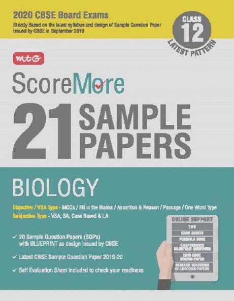 ScoreMore 21 Sample Papers CBSE Boards – Class 12 Biology