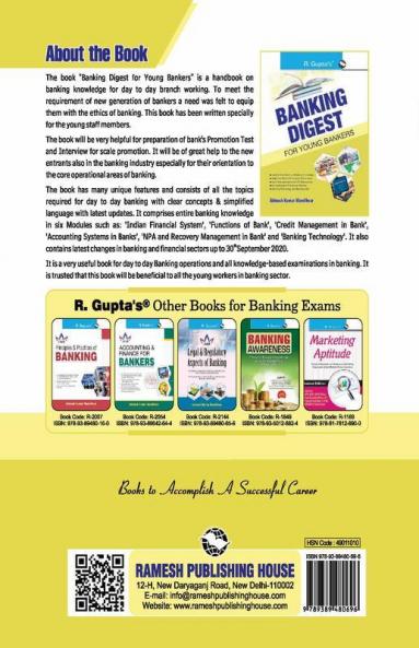Banking Digest For Young Bankers (Handbook on Banking Knowledge for Branch Working & Promotion Test)