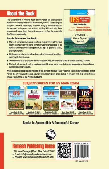 IFS: Main Exam (PAPER-I: General English & PAPER-II: General Knowledge)—Previous Years' Papers (Solved)