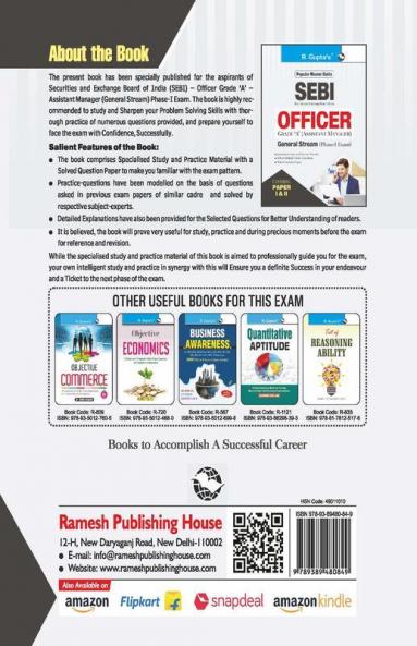 SEBI : OFFICER Grade 'A' (Assistant Manager) General Stream (Phase -I) Exam Guide