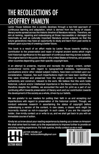 The Recollections Of Geoffrey Hamlyn